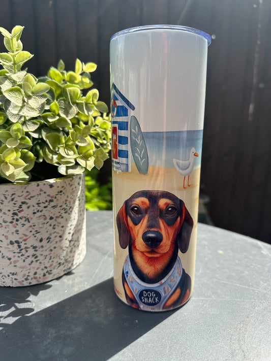 Personalised Tumbler 20oz - Beach Pup