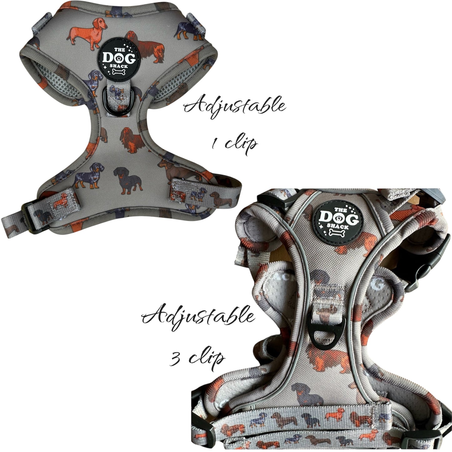 Adjustable 1 Clip & 3 Clip Harness - Clever Little Sausages