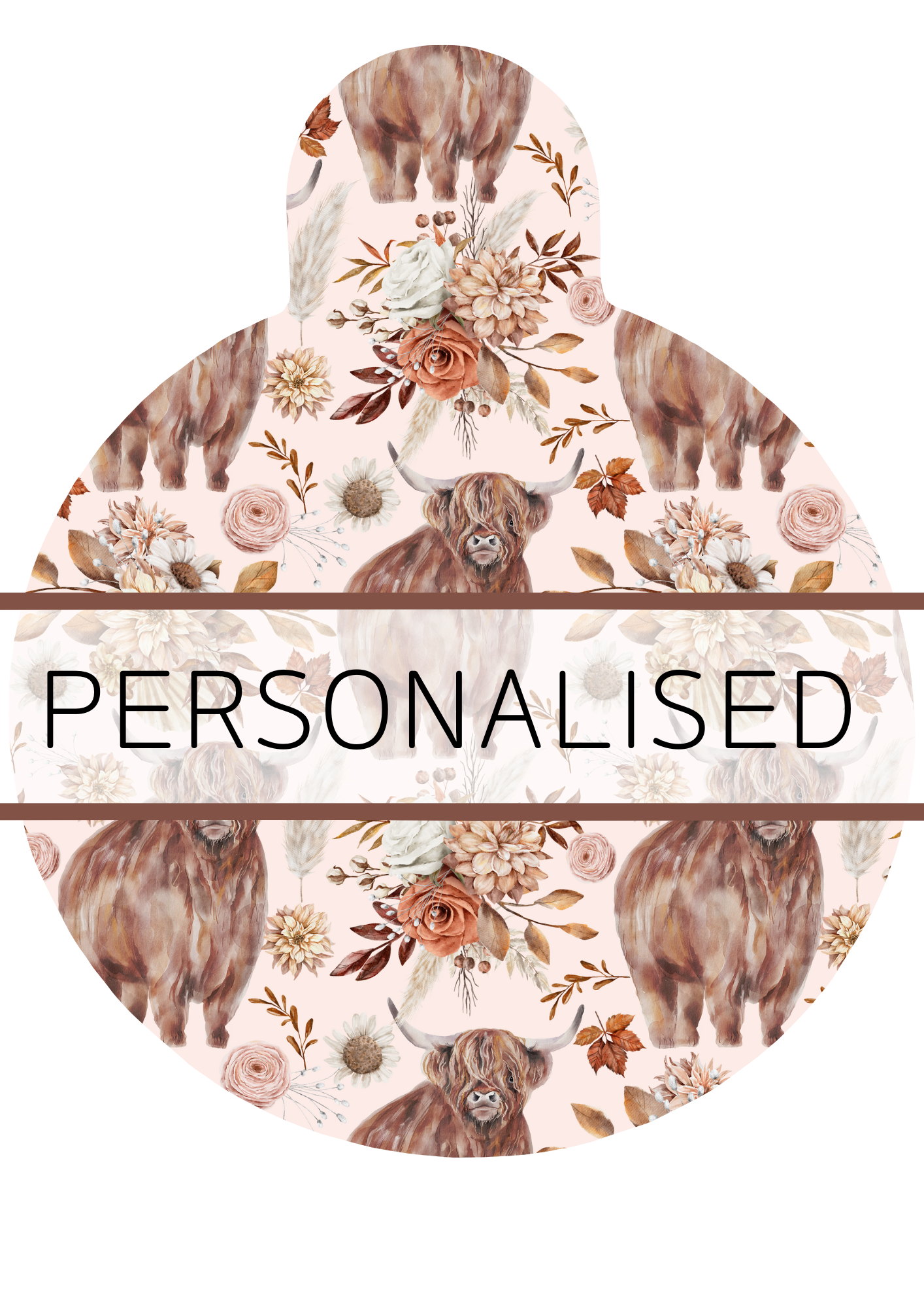 Personalised Pet ID Tags - Harri The Highland Cow