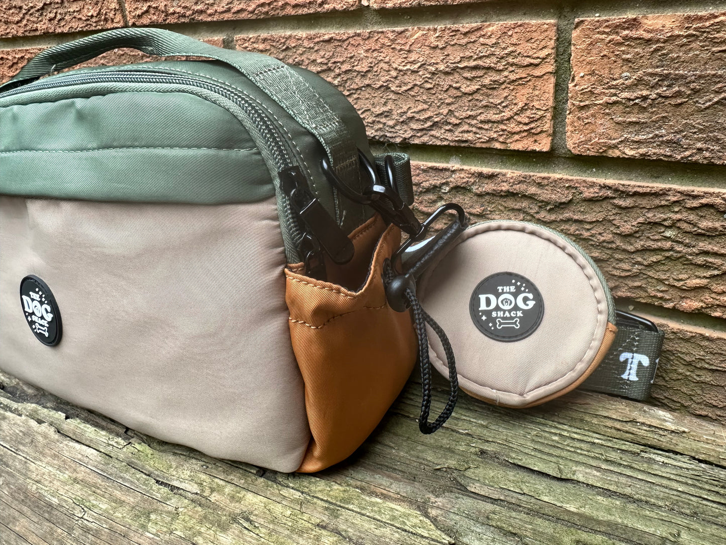 Dog Walking Bag 2 In 1 Bumbag & Handbag - Multi Natural
