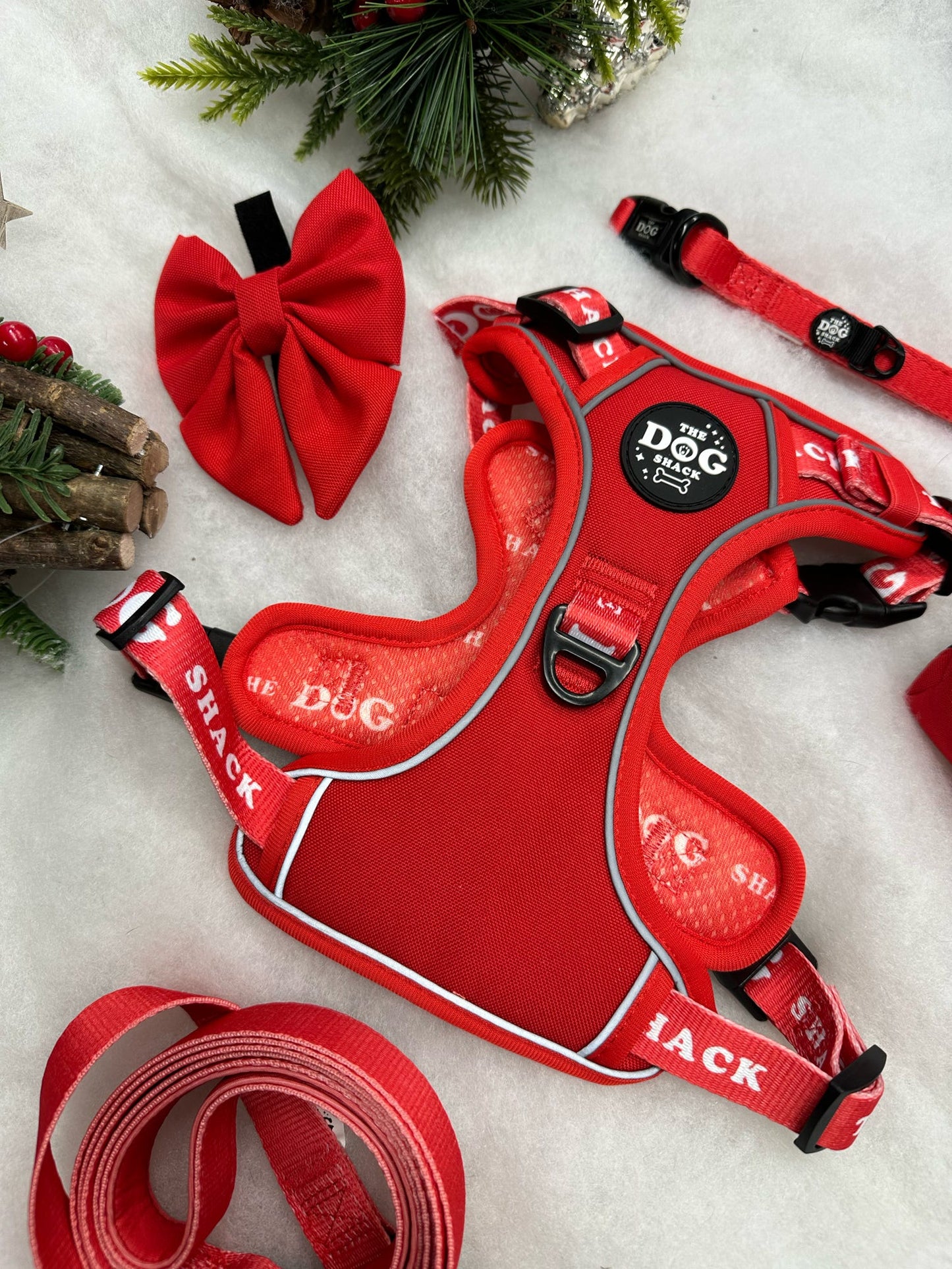 The Active Range 1 Clip & 3 clip harness - Neon Red