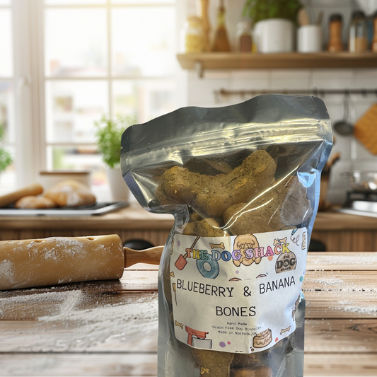 Blueberry & Banana Dog Bone Biscuits