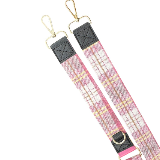 Raspberry tweed  Bag Strap