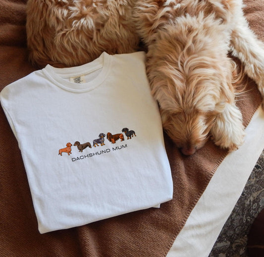 Dachshund Mum Printed T-Shirt XS-5X