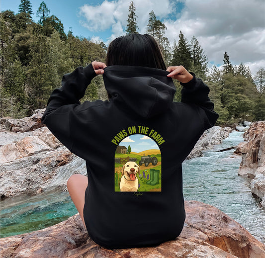 Paws On The Farm Custom Hoodie - Adult