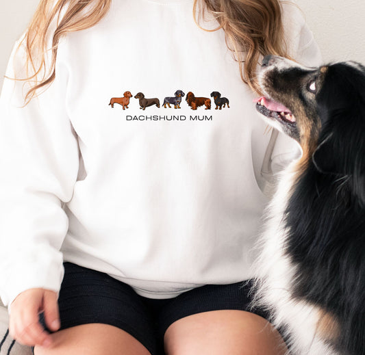 Dachshund Mum  Printed Hoodie