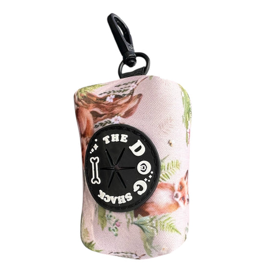 Poo Bag Holder  - Orange Tweed x Fern Fox