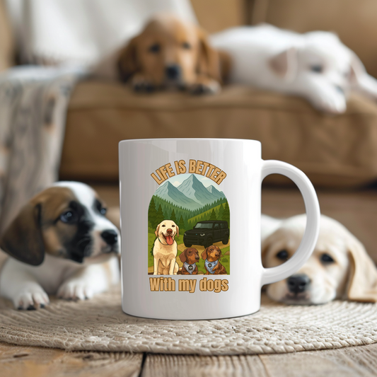 Life is Better With My Dog(s) Custom Mug
