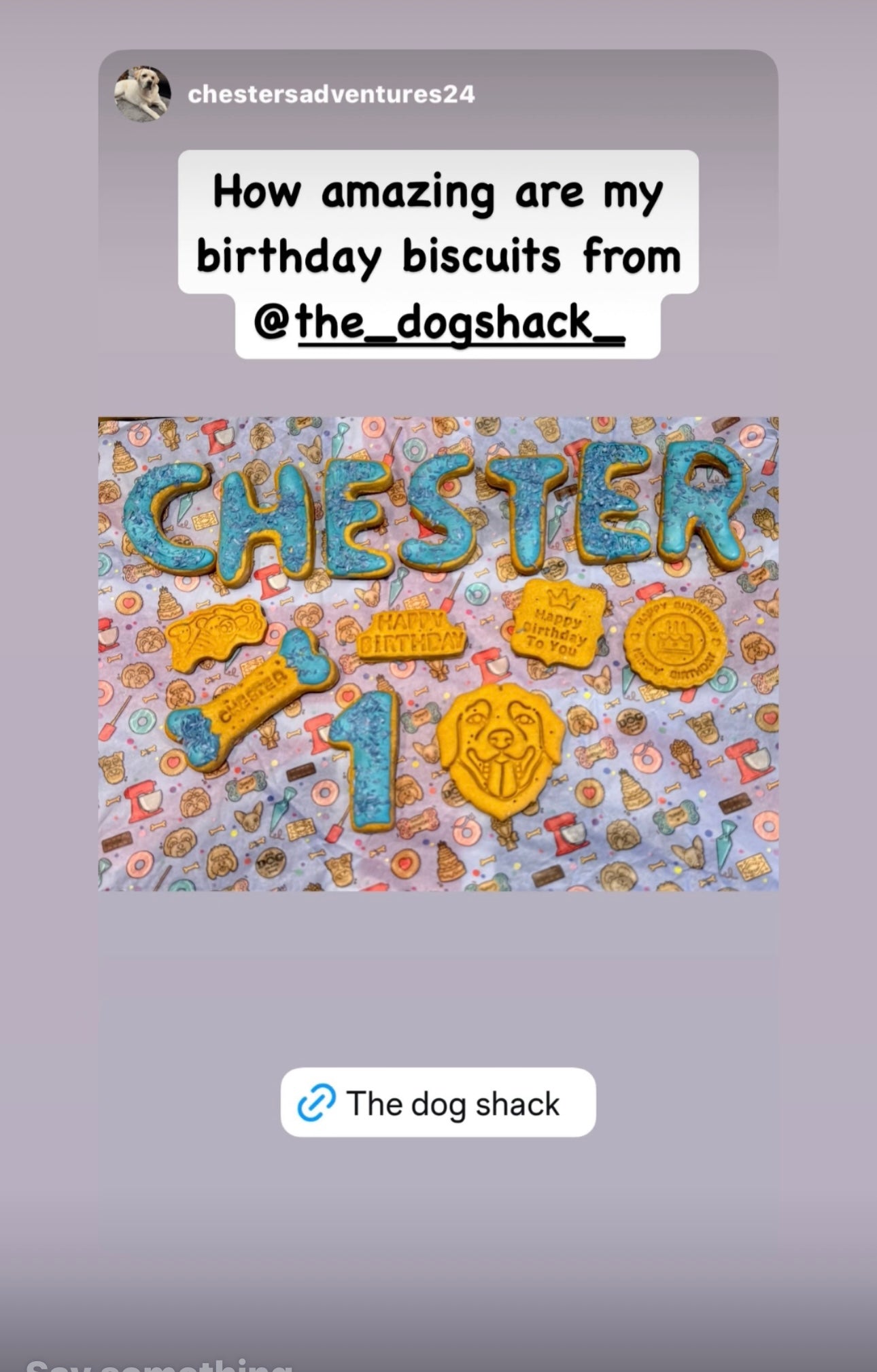 Duluxe Happy Birthday Box (personalised) Peanut Butter Dog Biscuits