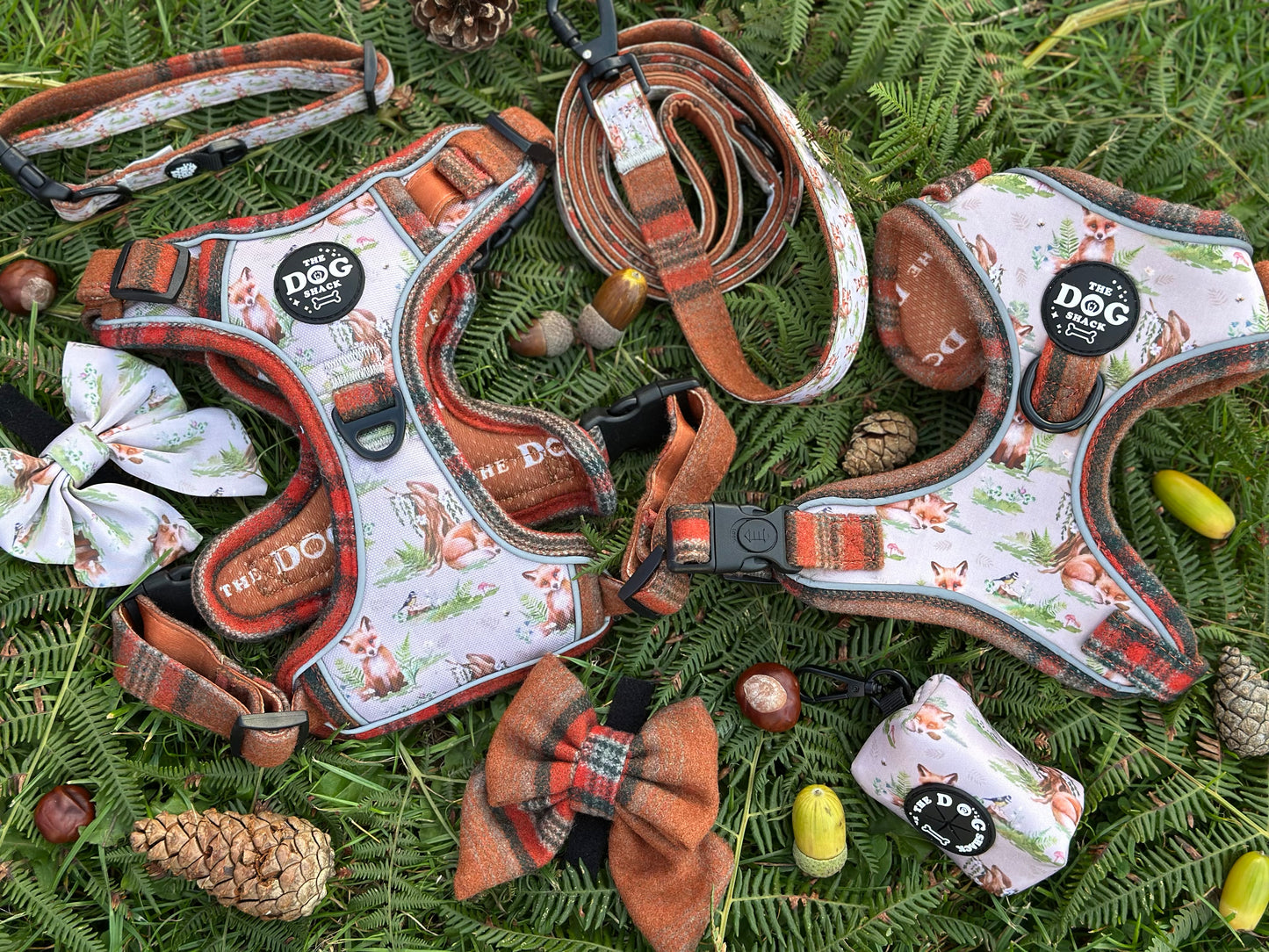 Poo Bag Holder  - Orange Tweed