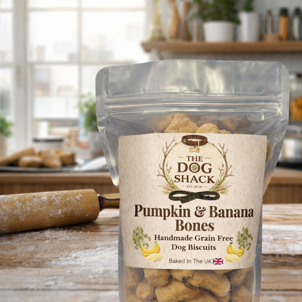 Pumpkin & Banana Dog Bone Biscuits