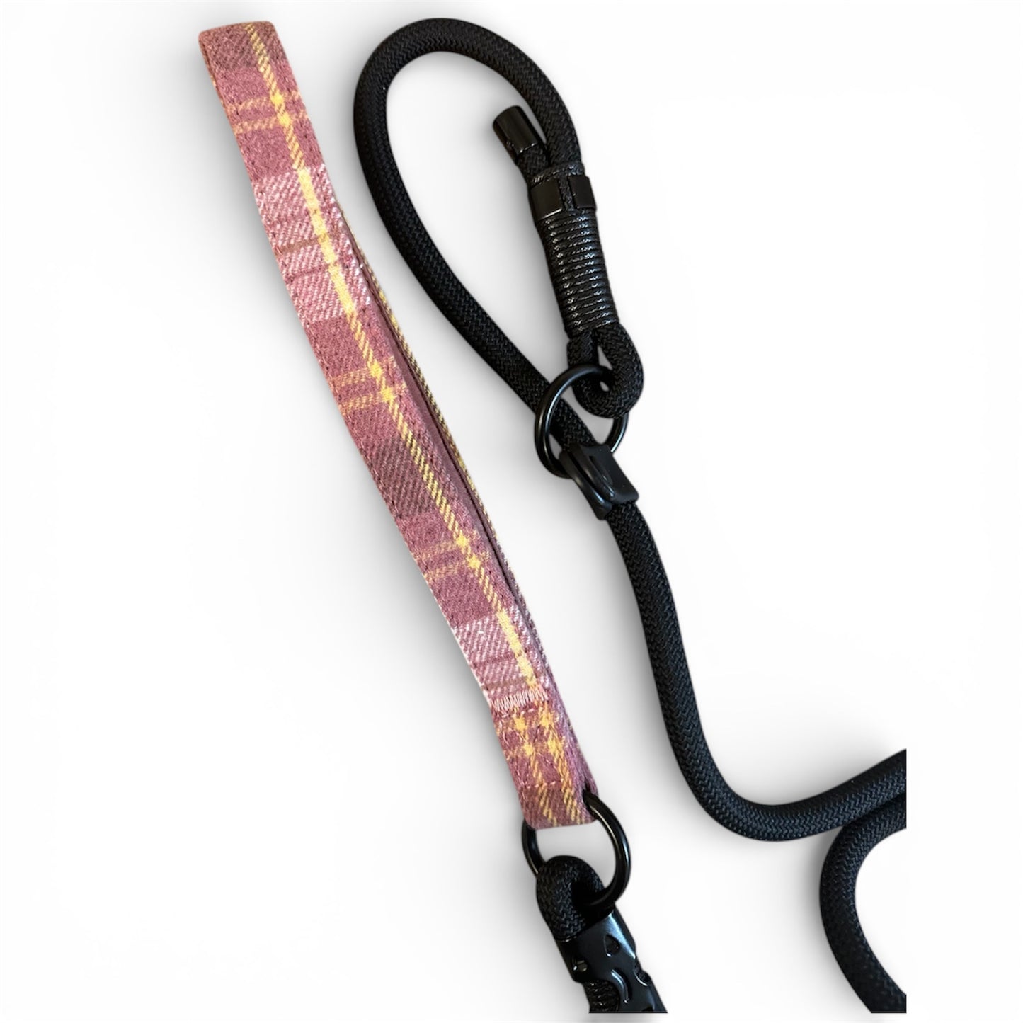 Slip lead with Raspberry Pink Tweed Handle
