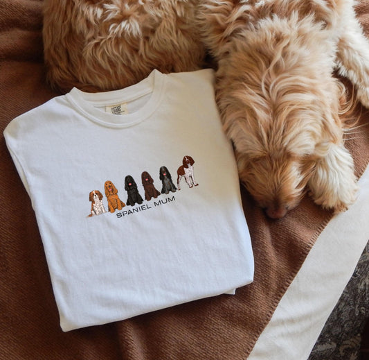Spaniel Mum Printed T-Shirt