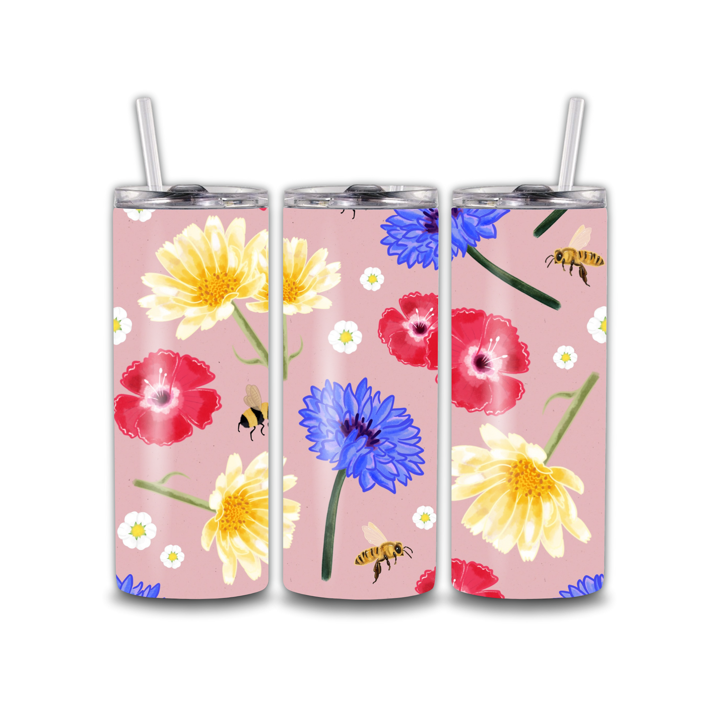 Tumbler 20oz - Floral As Can Bee