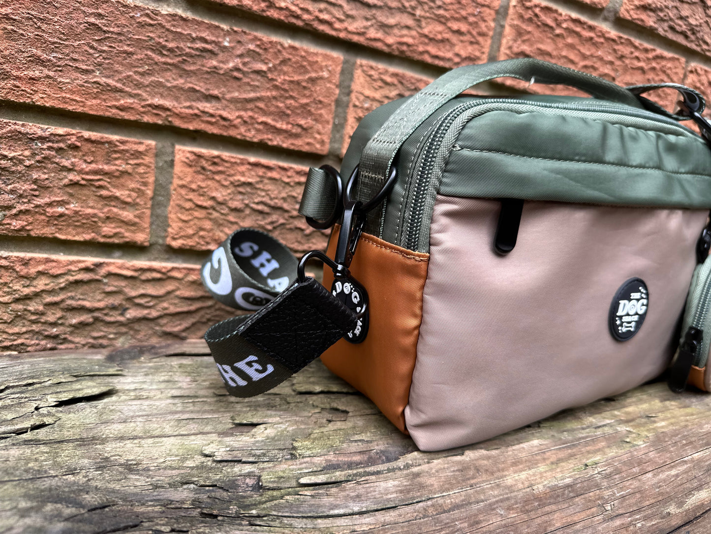 Dog Walking Bag 2 In 1 Bumbag & Handbag - Multi Natural