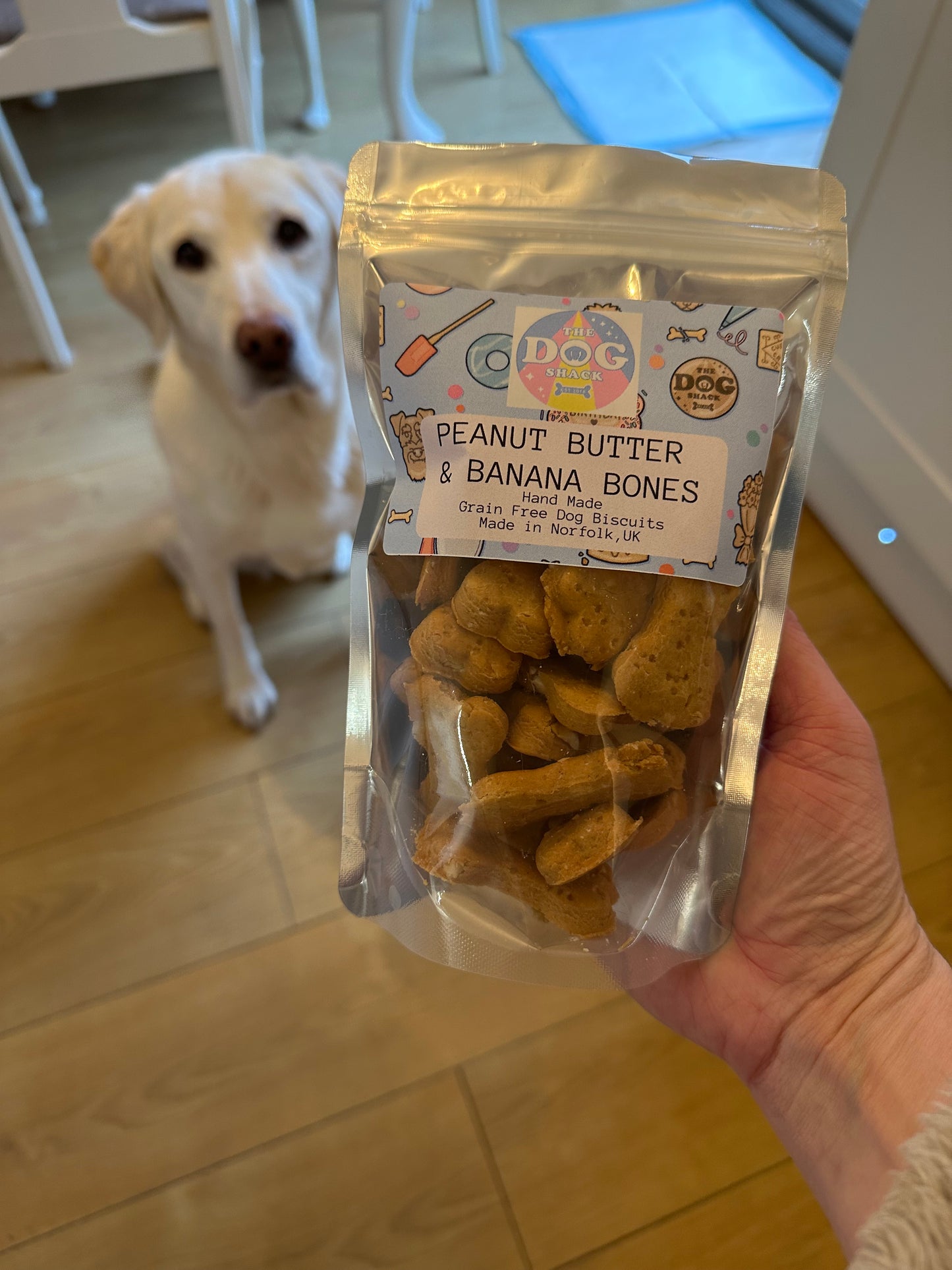 Peanut butter & Banana Dog Bone Biscuits