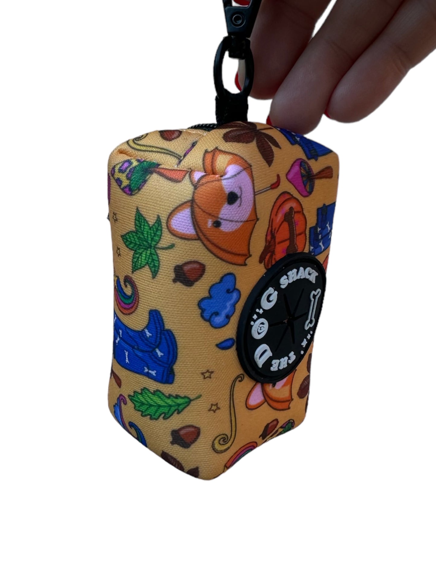 Poo Bag Holder - Autumn Leaves & Walkies Please was £8