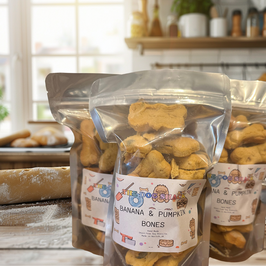 Pumpkin & Banana Dog Bone Biscuits