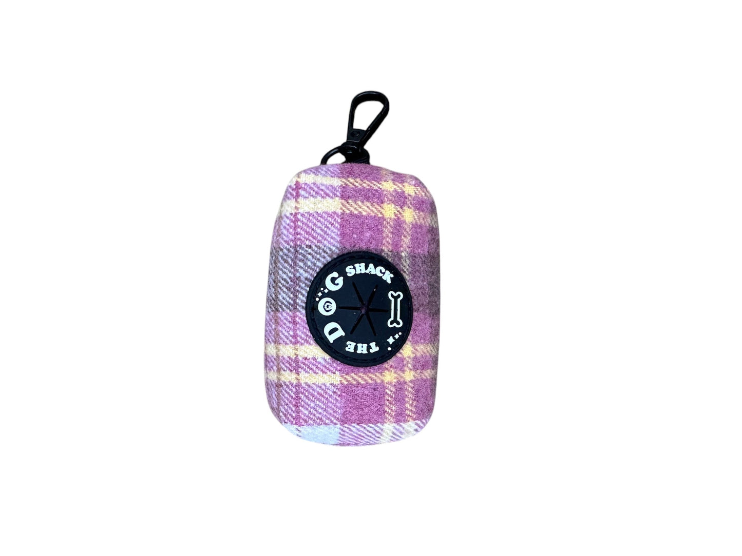 Poo Bag Holder - Raspberry Tweed