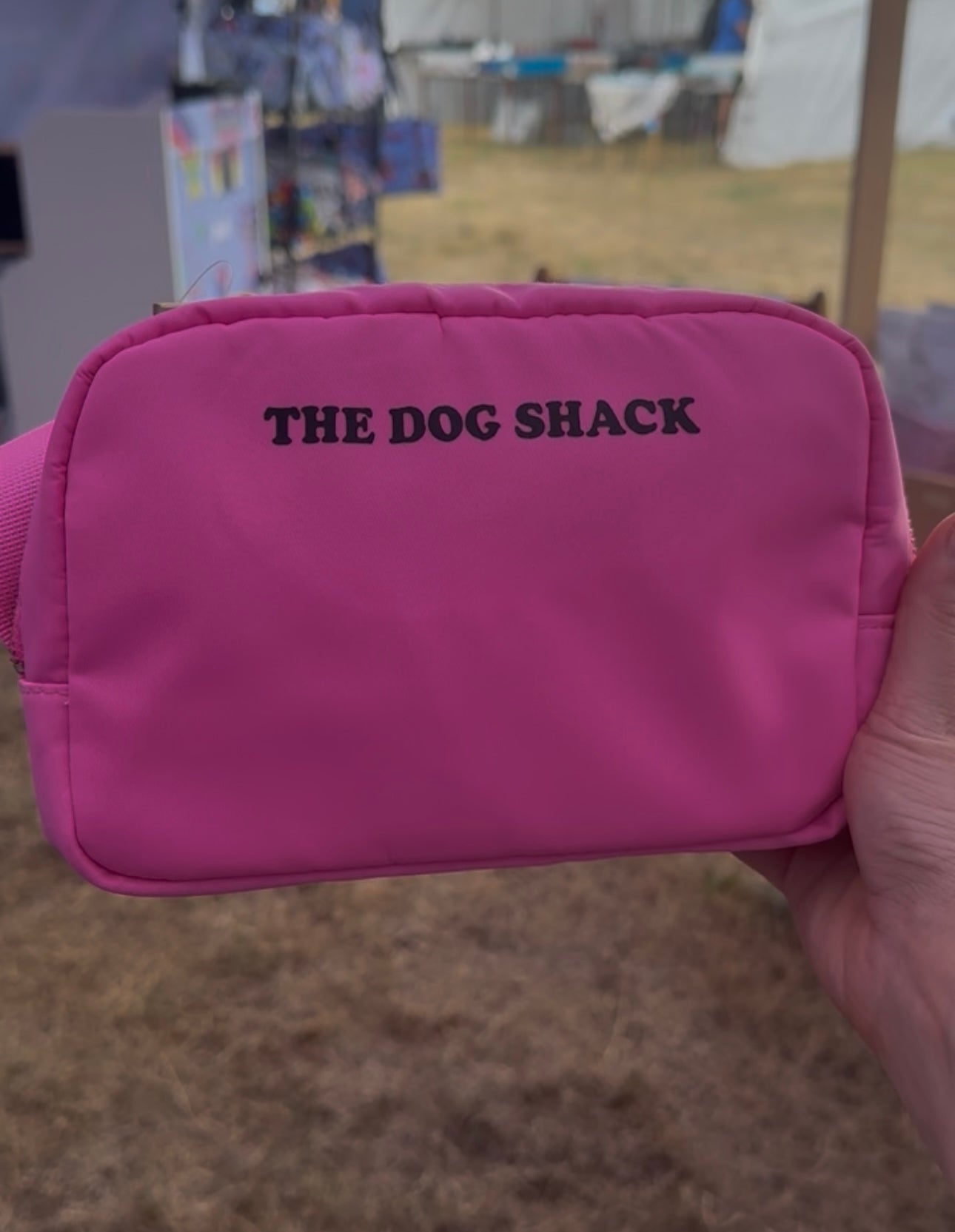 Dog Walking Across The Body Bum Bag - Pink