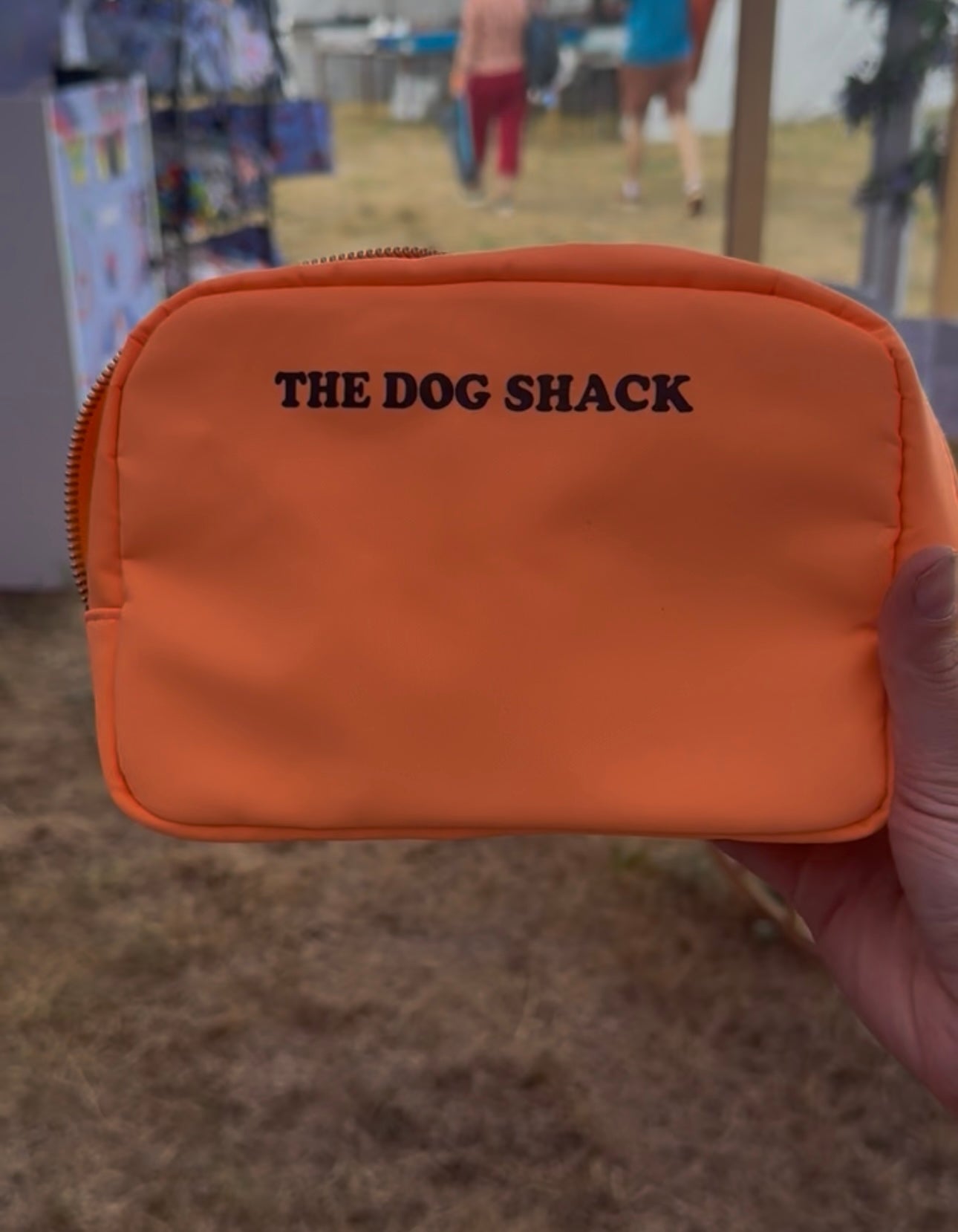 Dog Walking Across The Body Bum Bag - Orange Sorbet