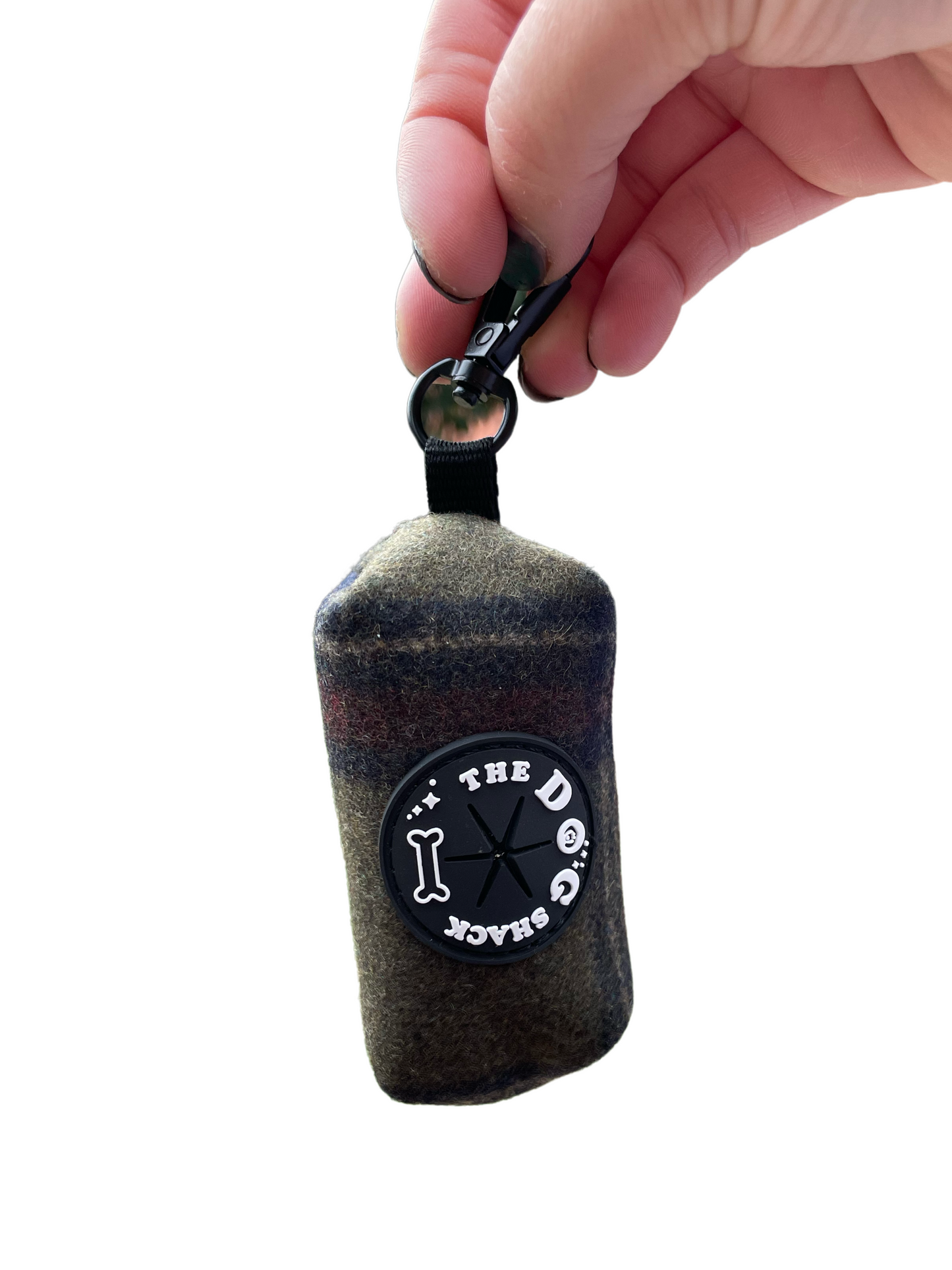 Poo Bag Holder - Green Tweed