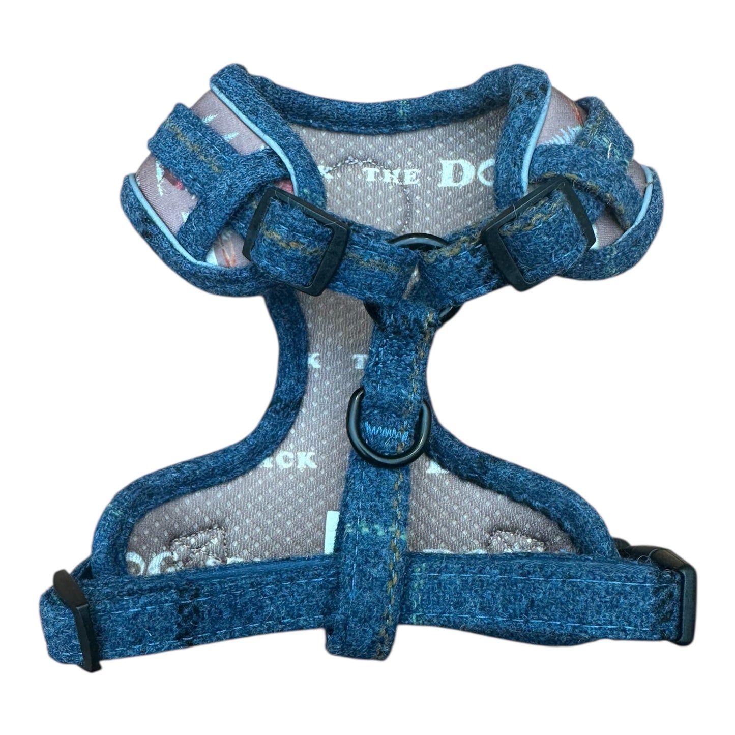 Adjustable 1 Clip & 3 clip harness - Blue Tweed X Pheasant