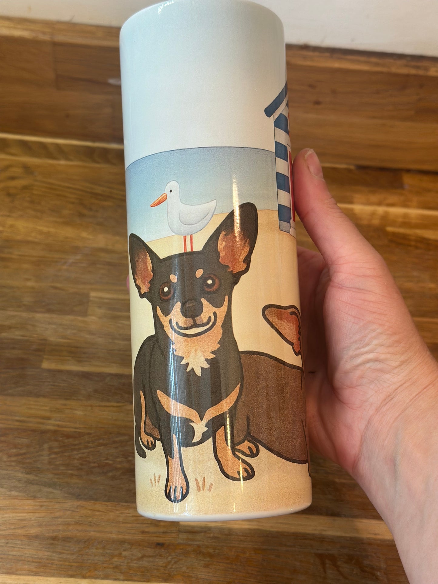 Personalised Tumbler 20oz - Beach Pup