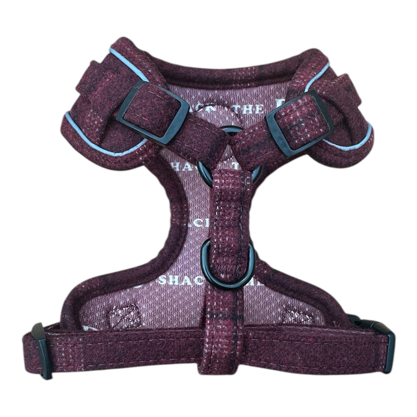 Adjustable 1 Clip & 3 clip harness - Red Tweed