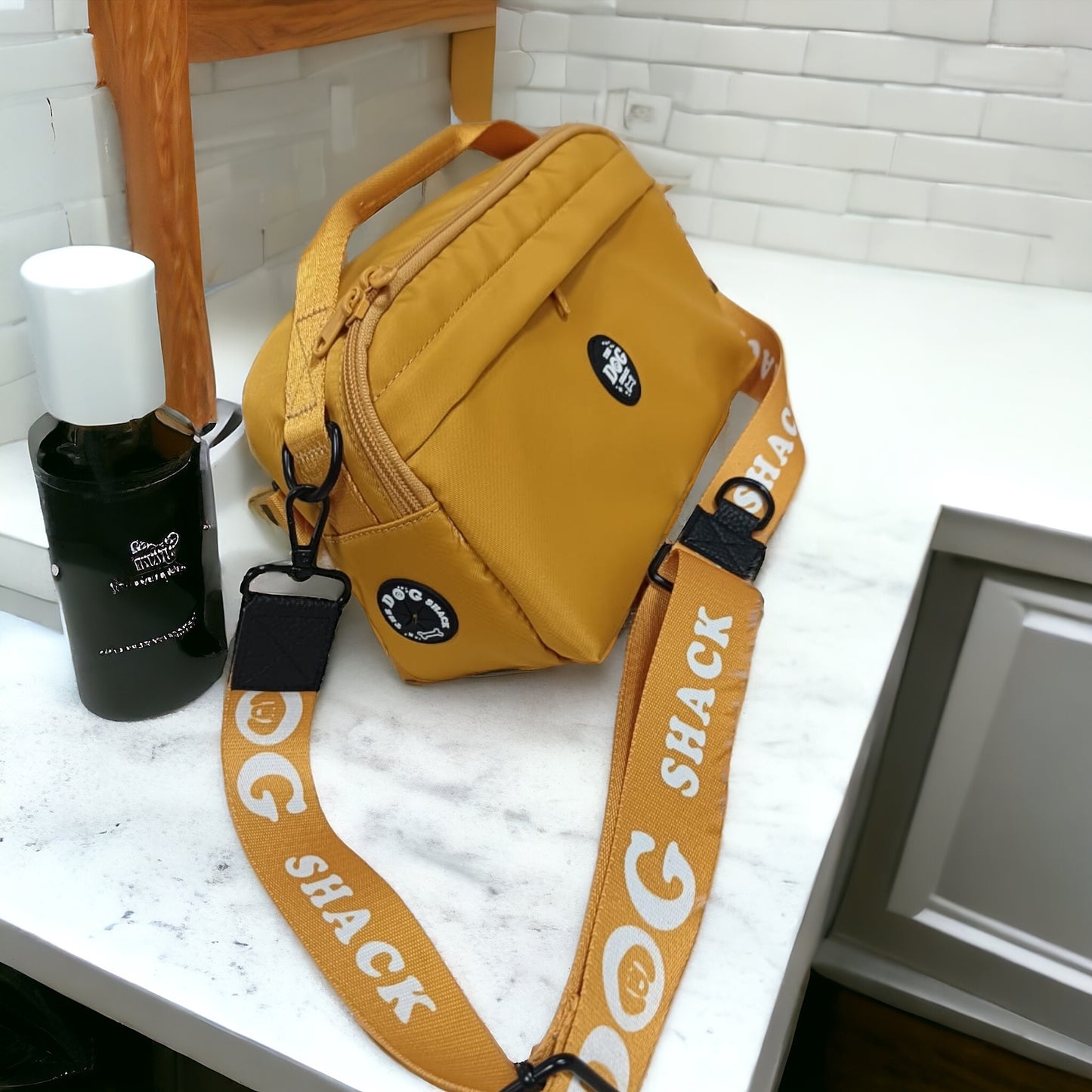 Dog Walking Bag 2 In 1 Bumbag & Handbag - Mustard