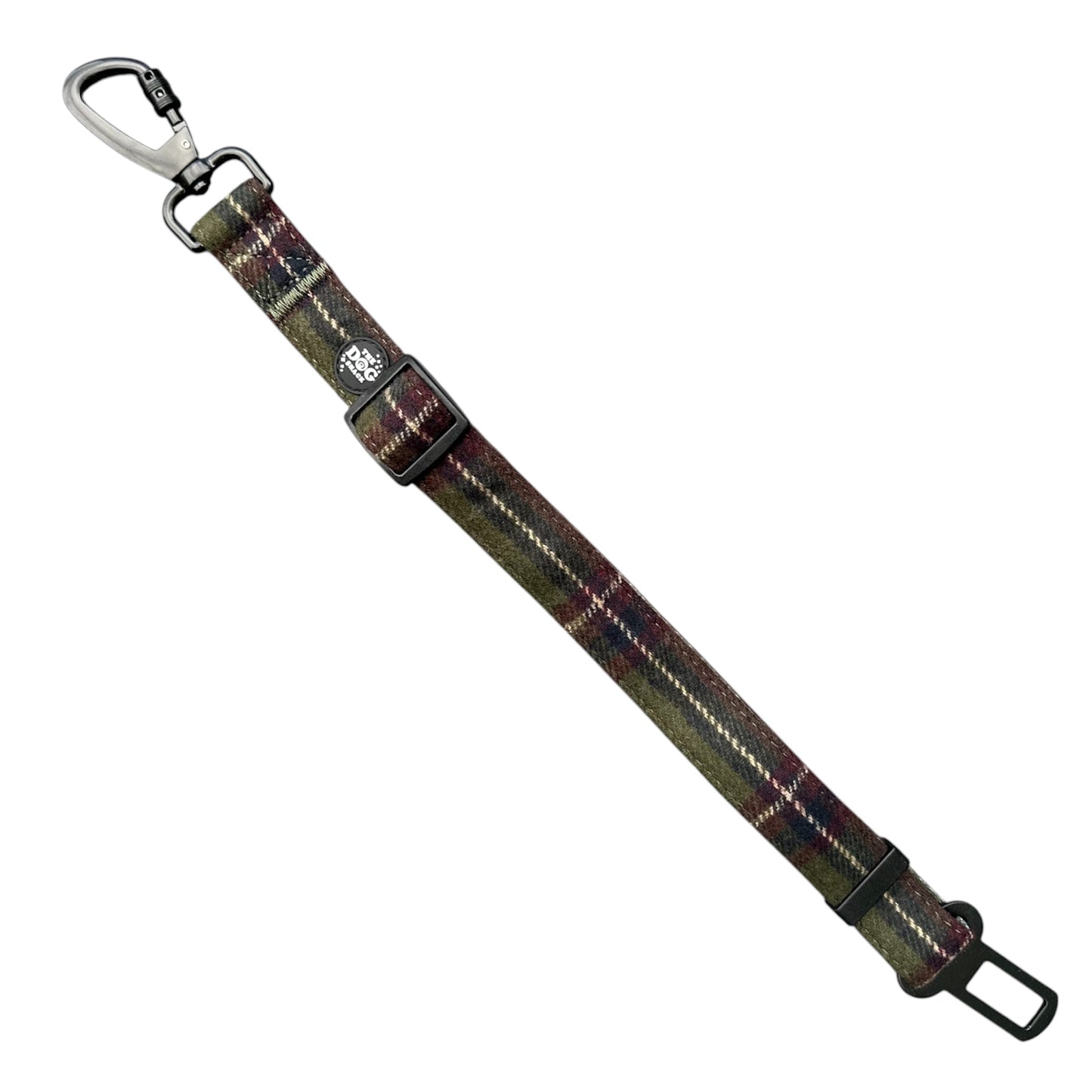 Seat Belt Restraint - Green Tweed
