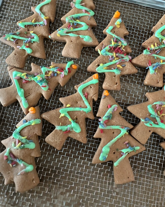 Pk 2 Christmas Trees Grainfree Dog Biscuit
