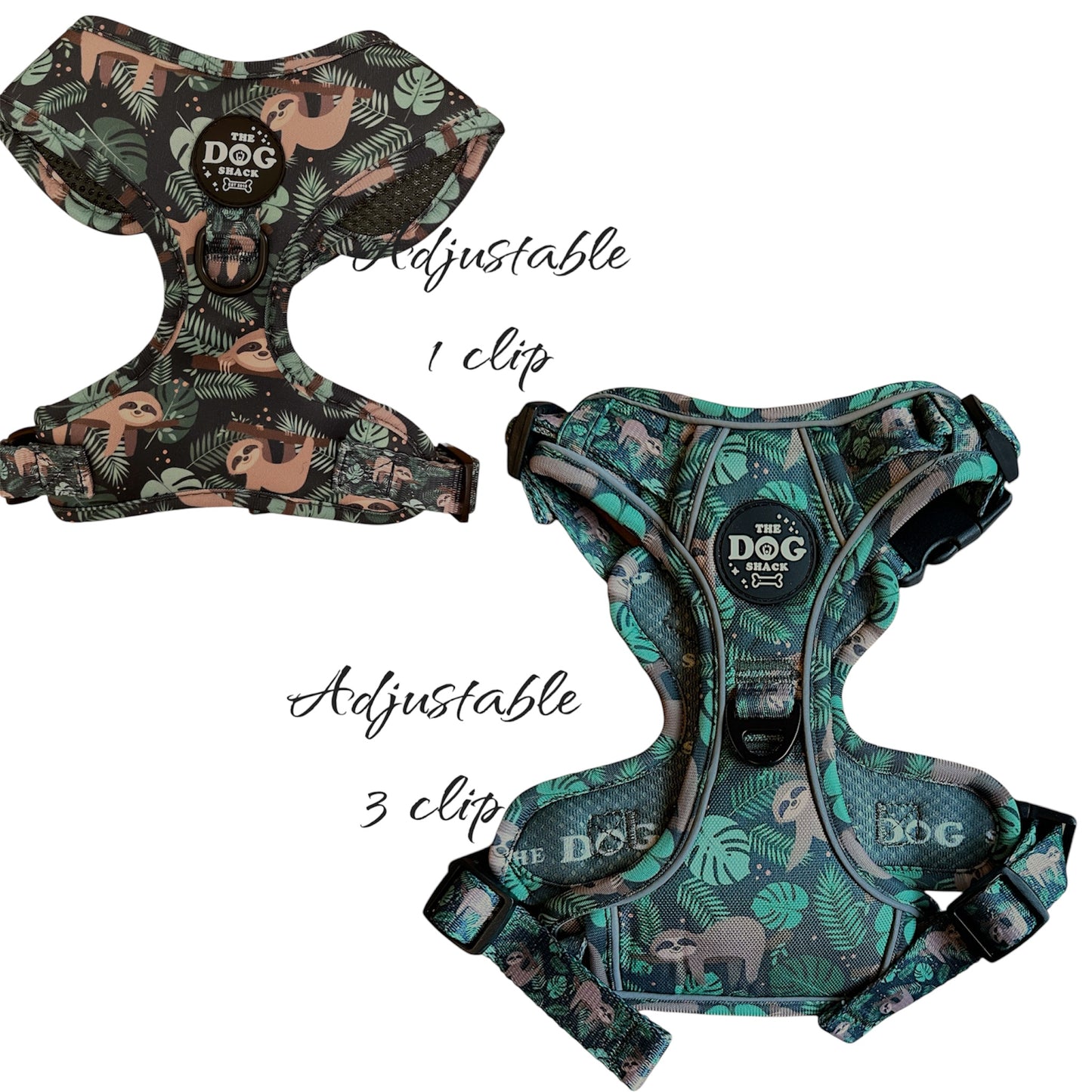 Adjustable 1 Clip & 3 Clip Harness - Sid the Sloth XXS & LARGE