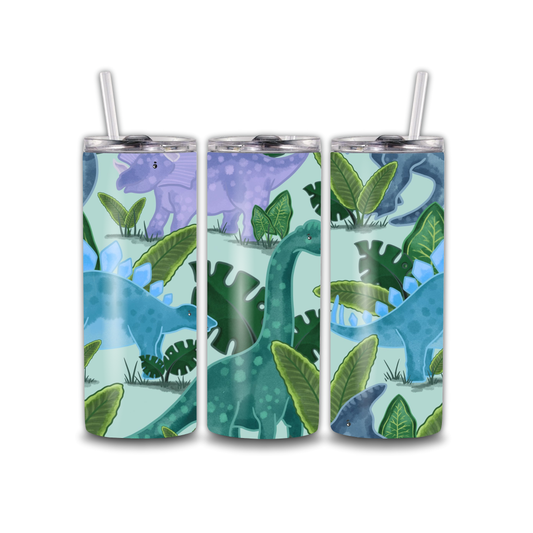 Tumbler 20oz - Dino paws