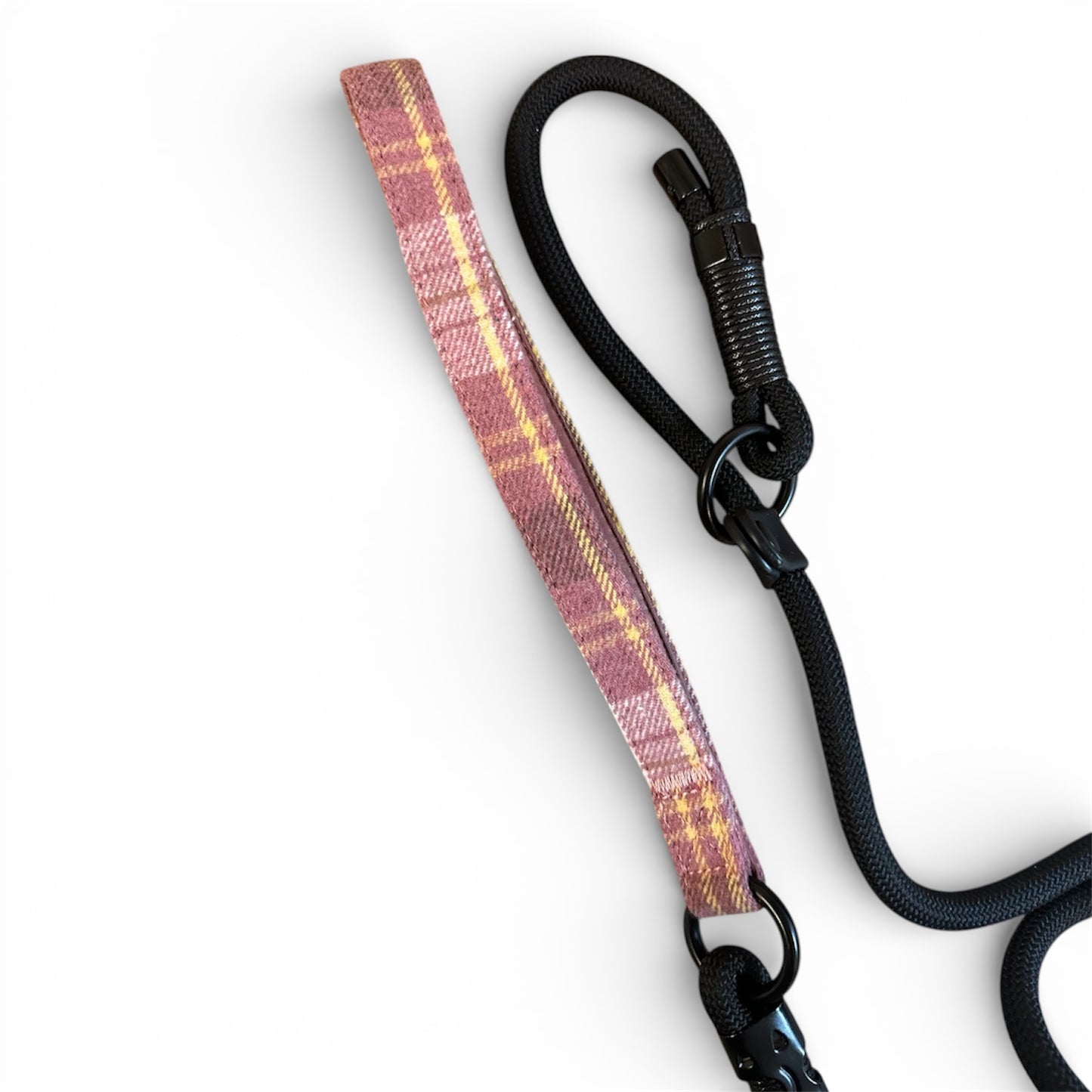Slip lead with Raspberry Pink Tweed Handle