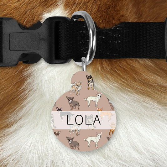 Personalised Pet ID Tags - Lola & Friends - Chihuahua Collections