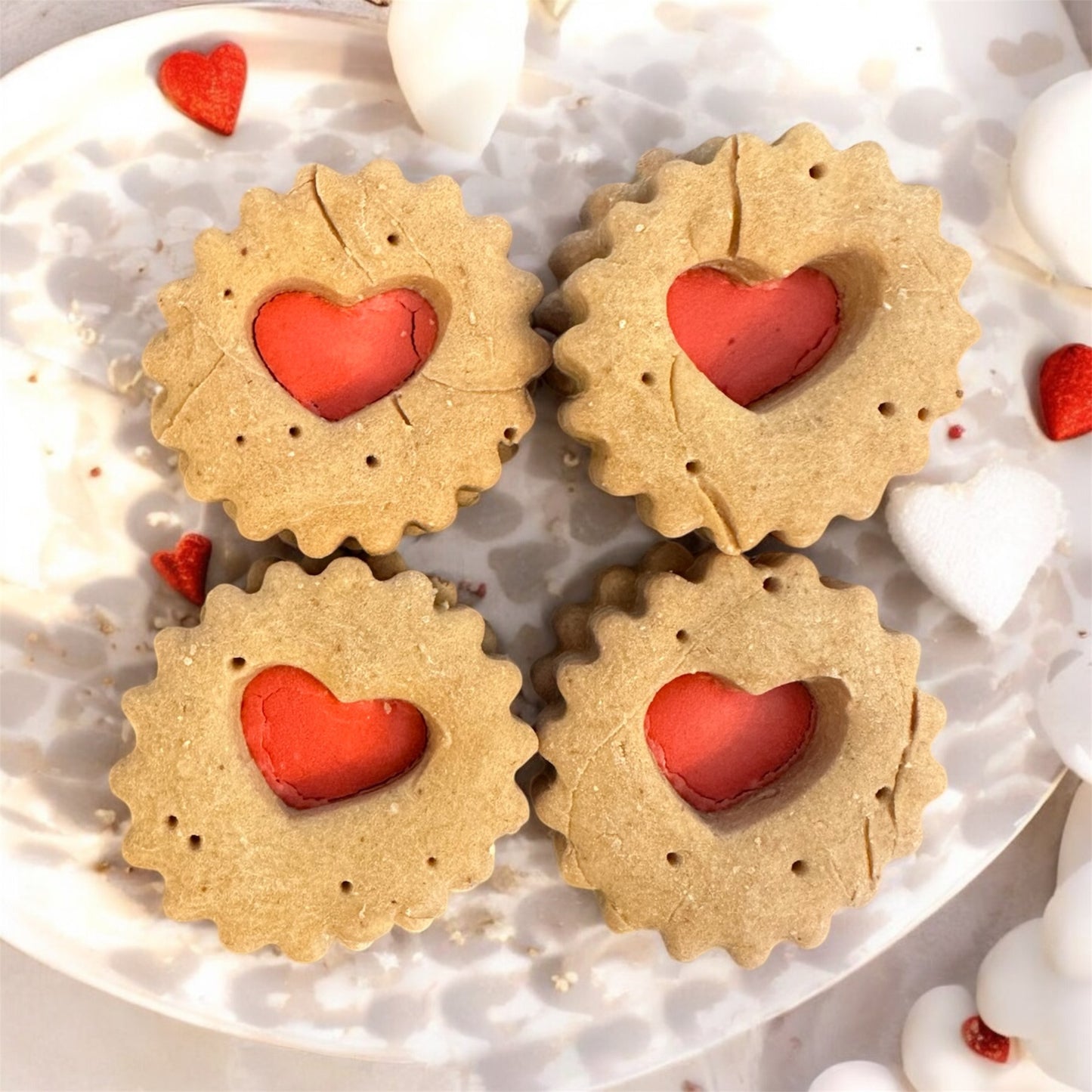 Pk 4 Valentines Minis Grain Free Dog Biscuits