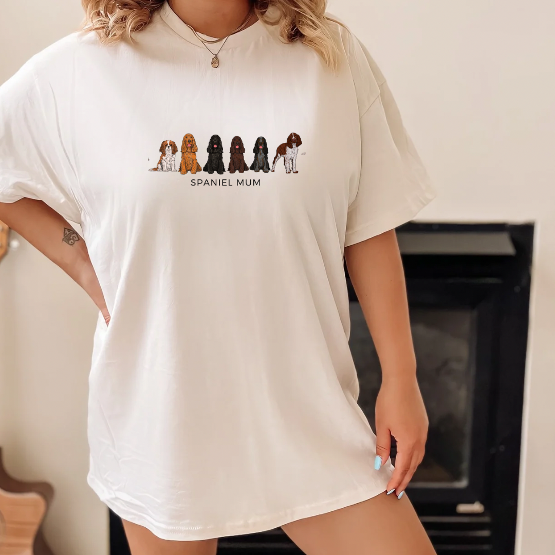 Spaniel Mum Printed T-Shirt