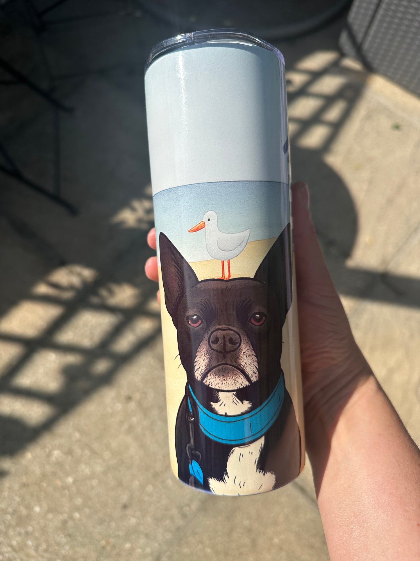 Personalised Tumbler 20oz - Beach Pup