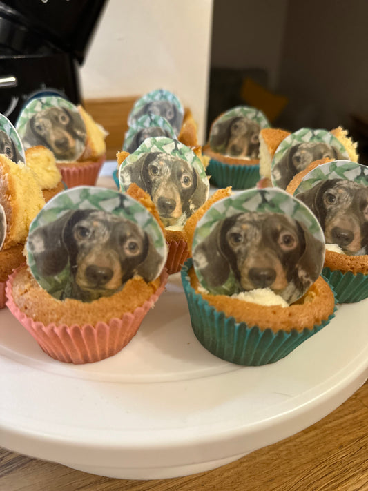 Personalised Ediable Dog Cake Toppers - Cake not included