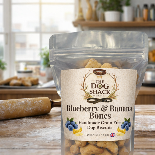 Blueberry & Banana Dog Bone Biscuits