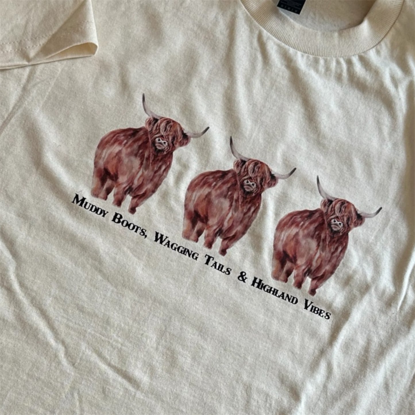 Muddy Boots, Wagging Tails & Highland Vibes T-Shirt