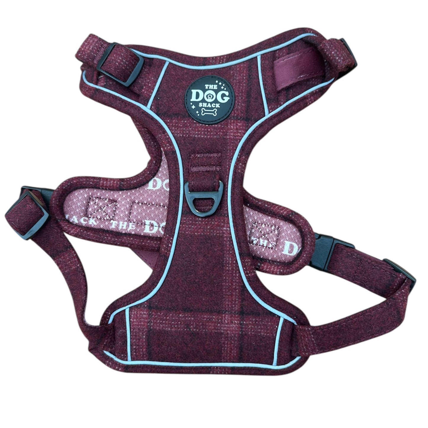 Adjustable 1 Clip & 3 clip harness - Red Tweed