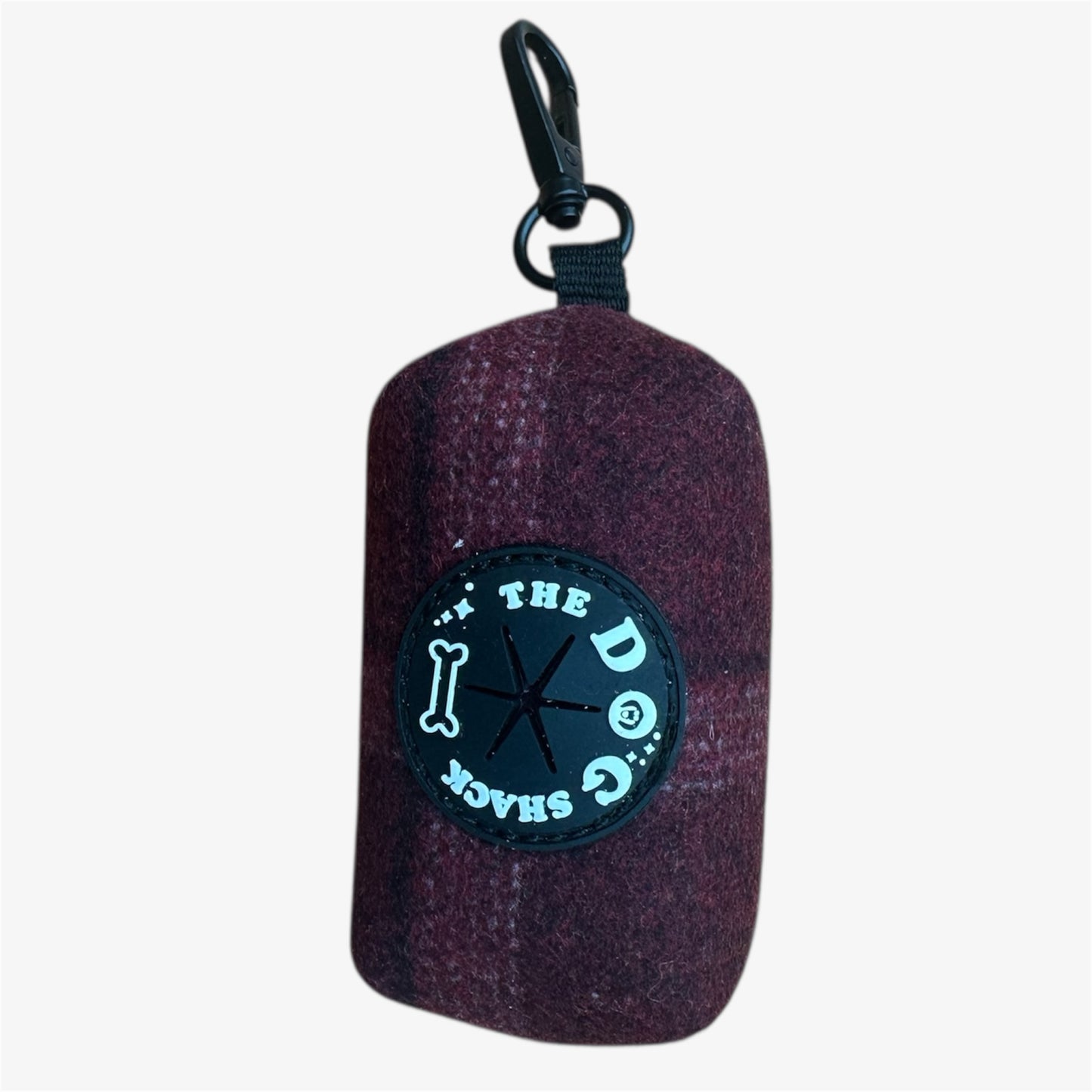 Poo Bag Holder  - Red Tweed