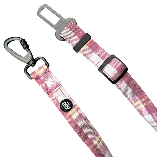 Seat Belt Restraint - Raspberry Tweed