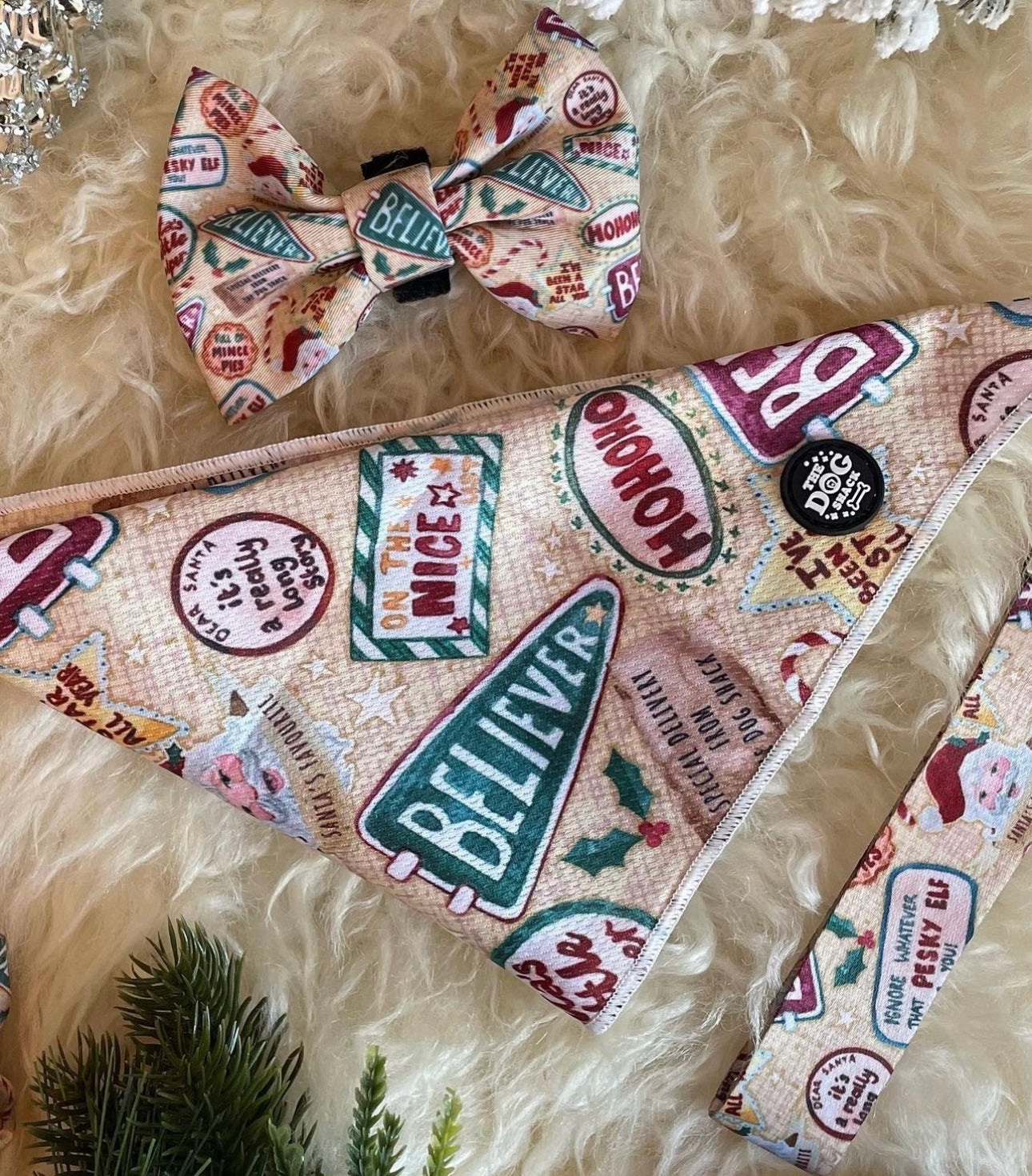 Hair scrunchie Gold Santas Little Helper was £3