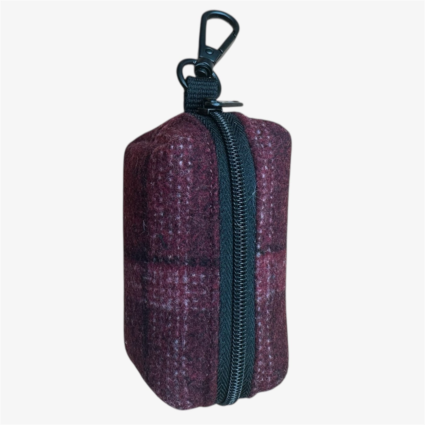 Poo Bag Holder  - Red Tweed
