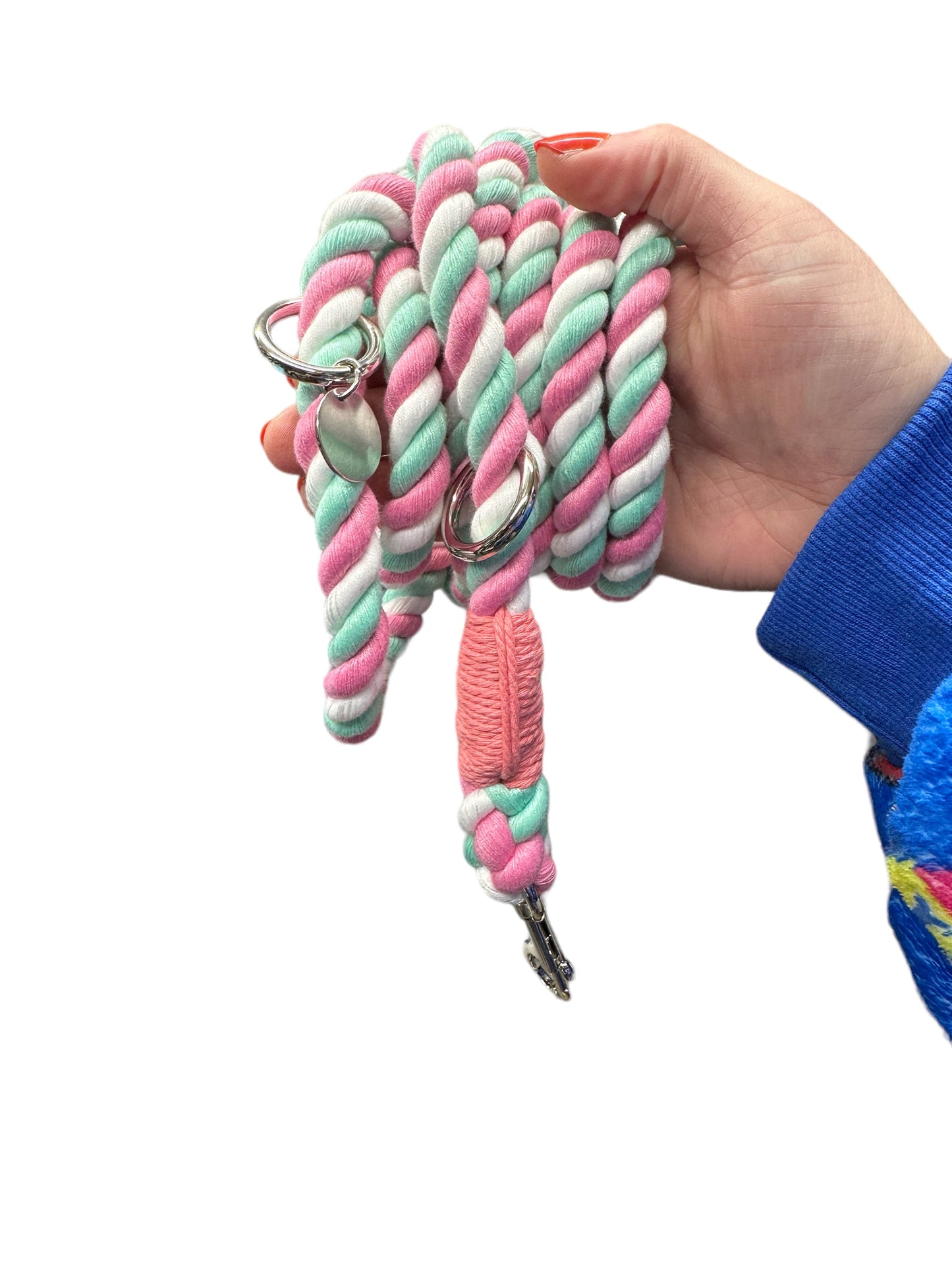 Double Ended Hands Free Rope Lead - Cherry Blossom