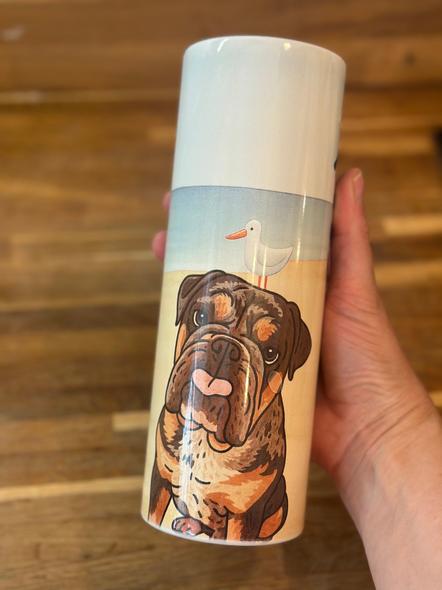 Personalised Tumbler 20oz - Beach Pup