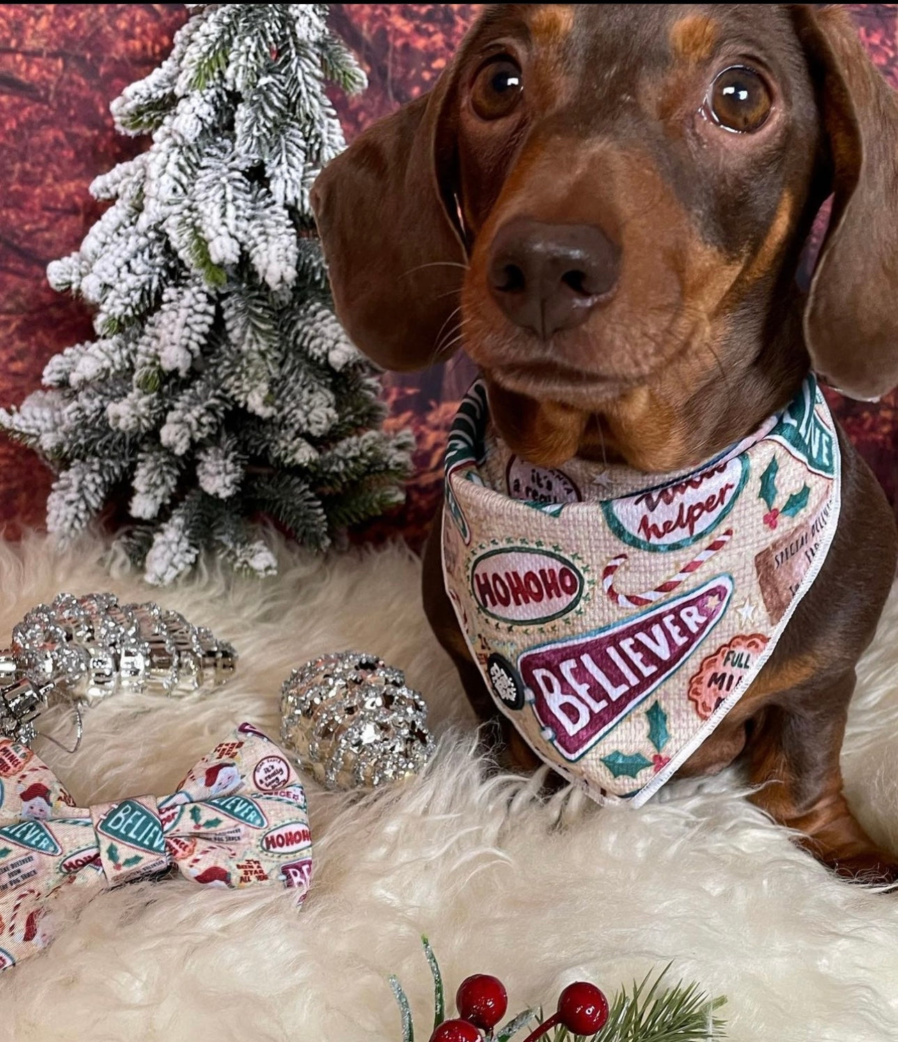 Hair scrunchie Gold Santas Little Helper was £3